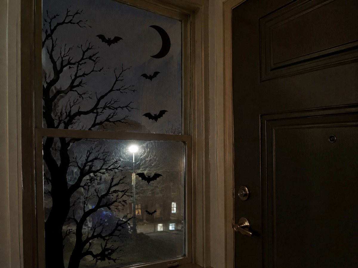 Peel-Off Window Clings for a gothic apartment entryway