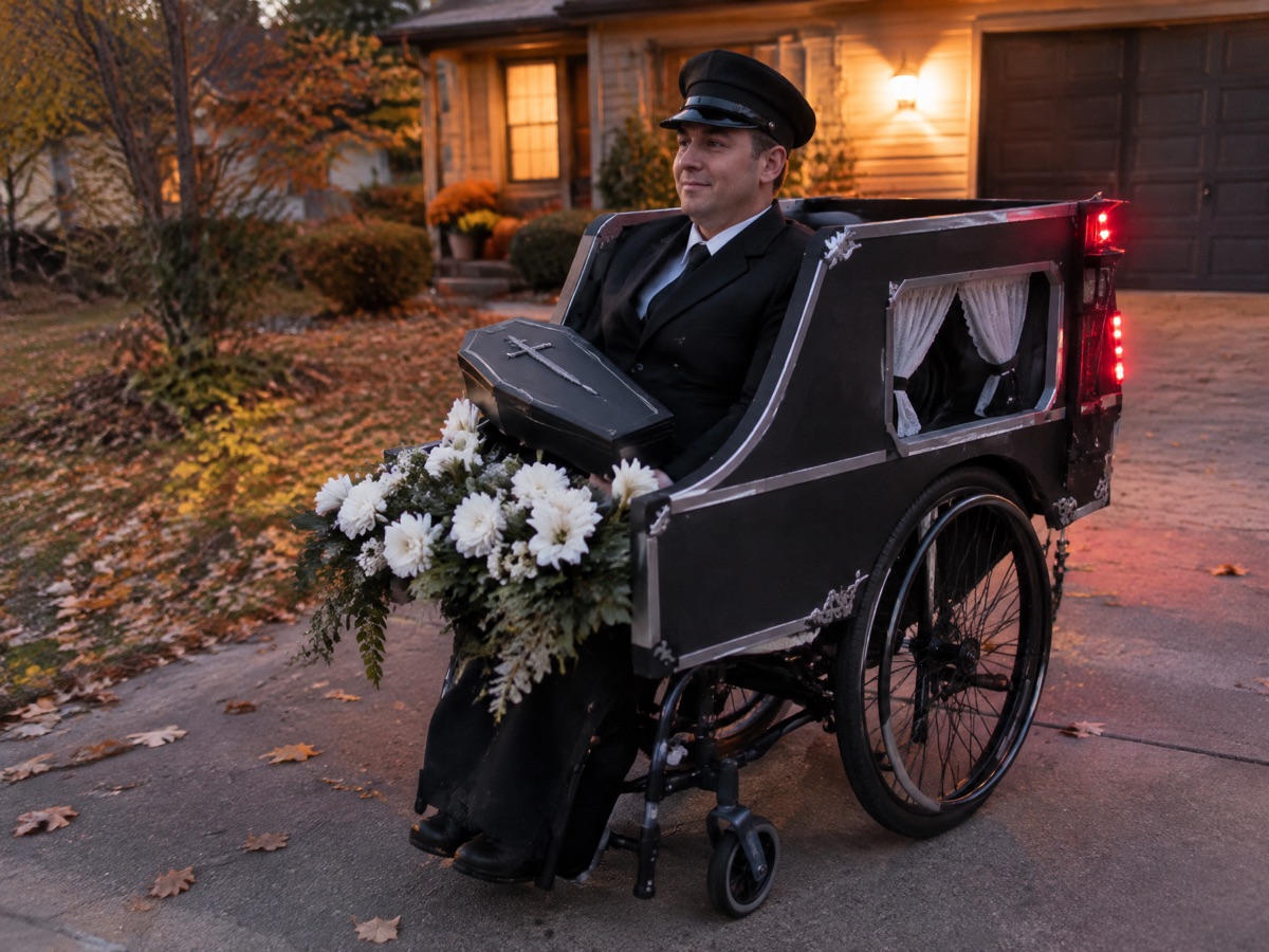 Hearse wheelchair costume