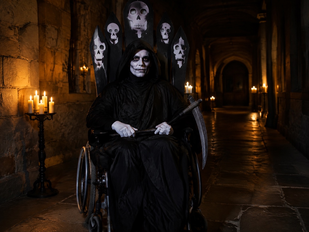 Reaper's Throne wheelchair costume