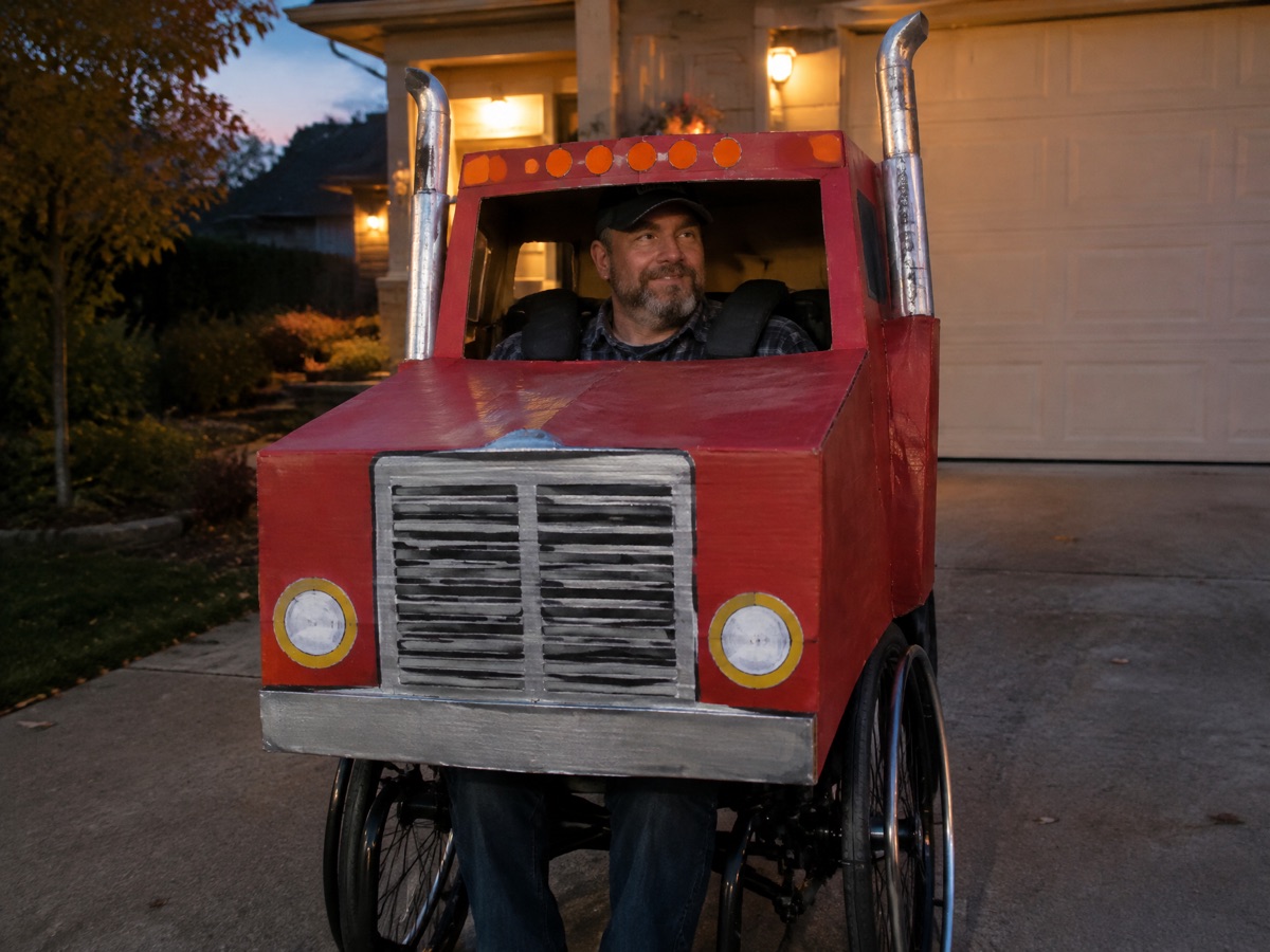 Semi Truck wheelchair costume